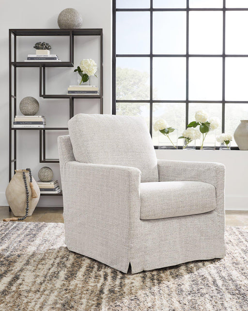 Nenana Next-Gen Nuvella Swivel Glider Accent Chair - Inland Furniture (San Bernardino, CA)