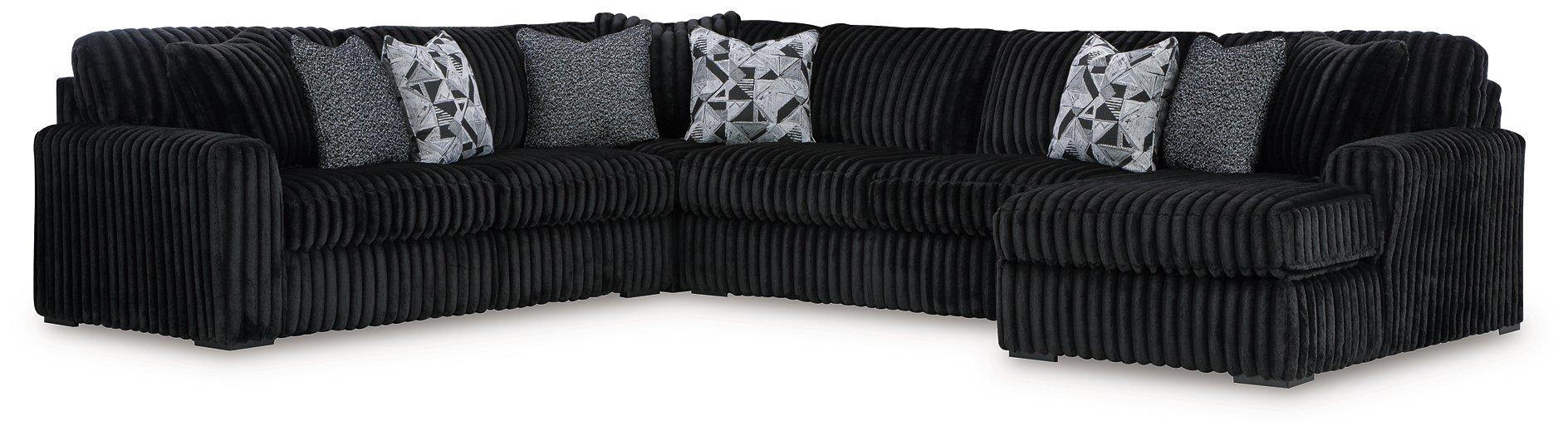 Midnight-Madness Sectional with Chaise - Inland Furniture (San Bernardino, CA)