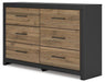Vertani Dresser and Mirror - Inland Furniture (San Bernardino, CA)