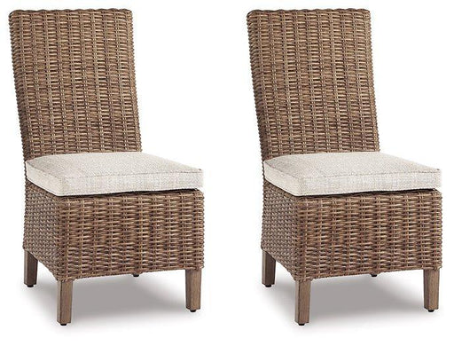 Beachcroft Outdoor Side Chair with Cushion (Set of 2) - Inland Furniture (San Bernardino, CA)