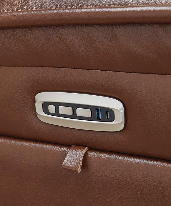 Healy Pier Power Reclining Loveseat with Console - Inland Furniture (San Bernardino, CA)