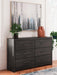 Hollivern Dresser and Mirror - Inland Furniture (San Bernardino, CA)