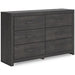 Hollivern Dresser and Mirror - Inland Furniture (San Bernardino, CA)