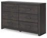 Hollivern Dresser and Mirror - Inland Furniture (San Bernardino, CA)