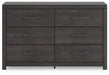 Hollivern Dresser and Mirror - Inland Furniture (San Bernardino, CA)