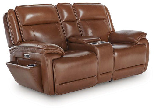 Healy Pier Power Reclining Loveseat with Console - Inland Furniture (San Bernardino, CA)