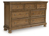 Feddinger Dresser and Mirror - Inland Furniture (San Bernardino, CA)