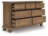 Feddinger Dresser and Mirror - Inland Furniture (San Bernardino, CA)
