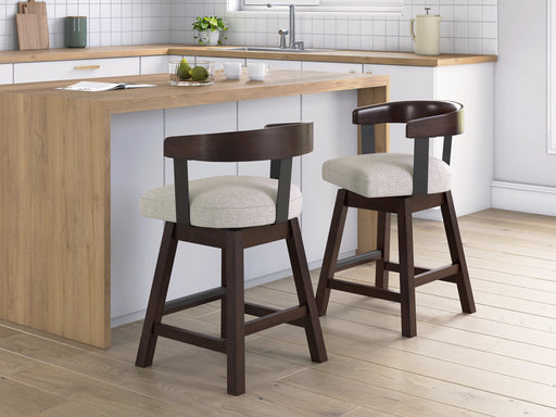 Haddigan Counter Height Barstool (Set of 2) - Inland Furniture (San Bernardino, CA)