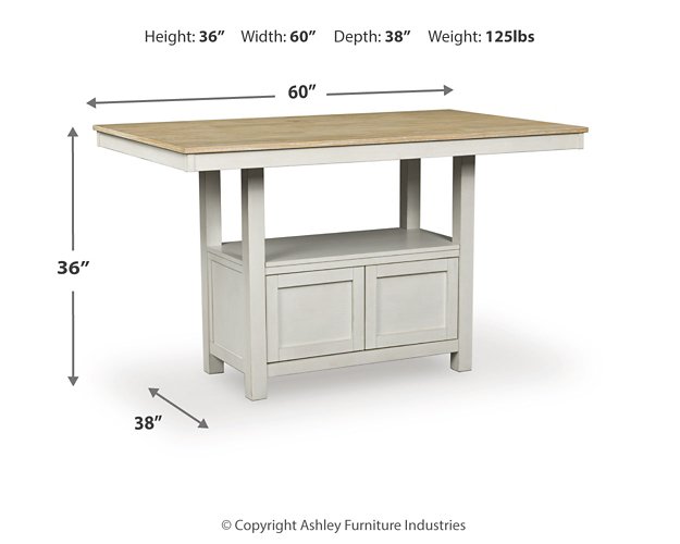 Purlaney Counter Height Dining Table - Inland Furniture (San Bernardino, CA)