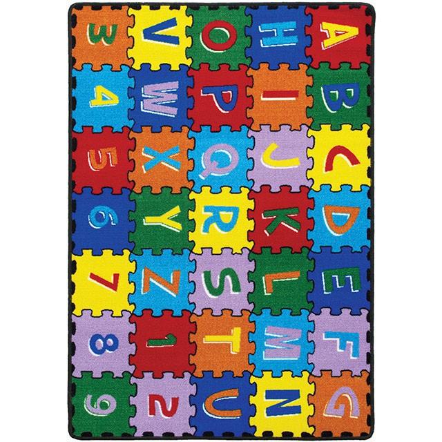 Abbey Alphabet/Multi 4' 9" X 6' 9" Area Rug - Inland Furniture (San Bernardino, CA)