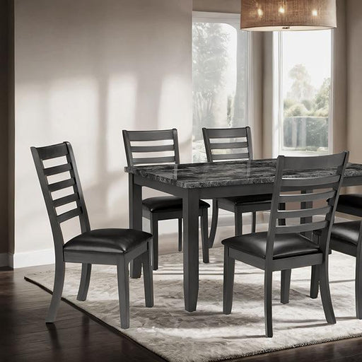 Adia 7 Pc Dinning Table Set Grey & Brown - Inland Furniture (San Bernardino, CA)