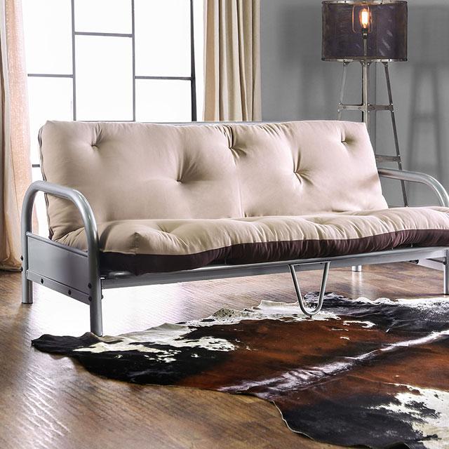 Aksel Black/Red Futon Mattress, Black, Red & Gray - Inland Furniture (San Bernardino, CA)
