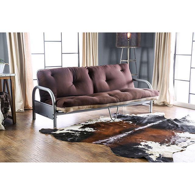 Aksel Black/Red Futon Mattress, Black, Red & Gray - Inland Furniture (San Bernardino, CA)