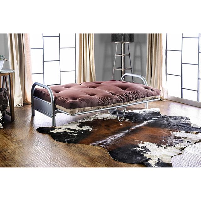 Aksel Black/Red Futon Mattress, Black, Red & Gray - Inland Furniture (San Bernardino, CA)