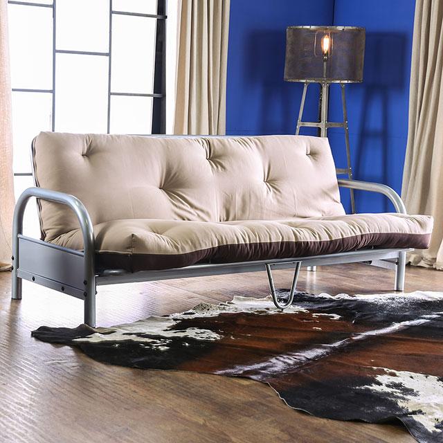 Aksel Black/Red Futon Mattress, Black, Red & Gray - Inland Furniture (San Bernardino, CA)