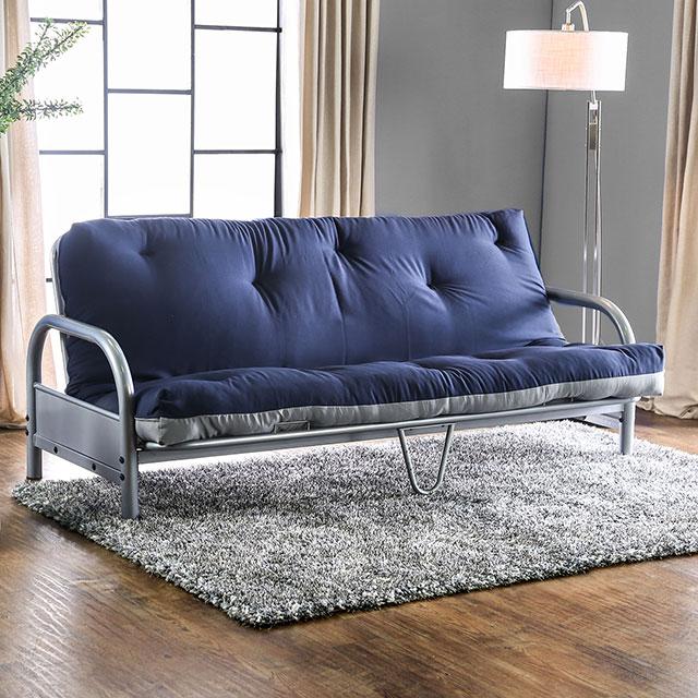 Aksel Black/Red Futon Mattress, Black, Red & Gray - Inland Furniture (San Bernardino, CA)