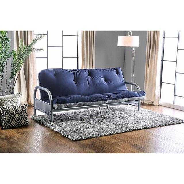 Aksel Black/Red Futon Mattress, Black, Red & Gray - Inland Furniture (San Bernardino, CA)