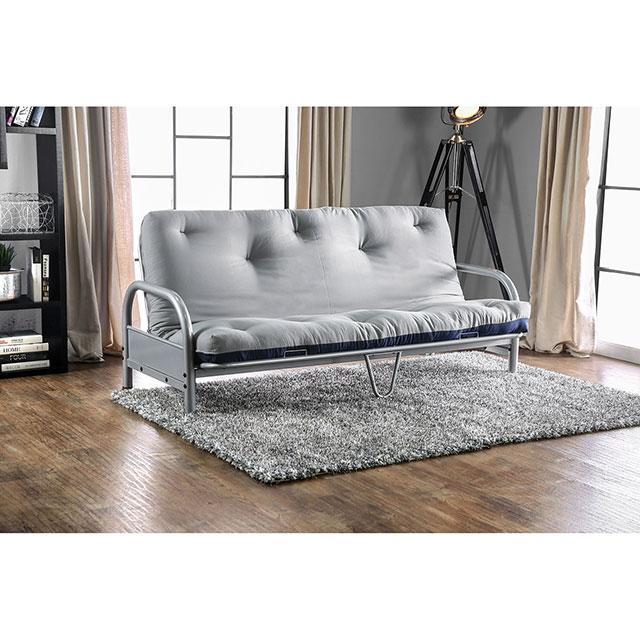 Aksel Black/Red Futon Mattress, Black, Red & Gray - Inland Furniture (San Bernardino, CA)