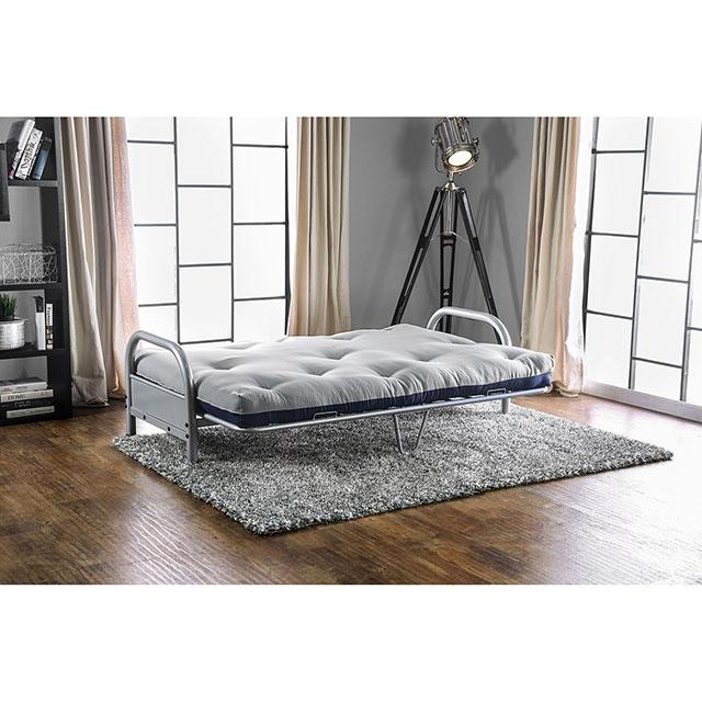 Aksel Black/Red Futon Mattress, Black, Red & Gray - Inland Furniture (San Bernardino, CA)