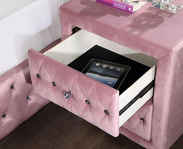 ZOHAR Night Stand, Pink - Inland Furniture (San Bernardino, CA)