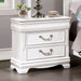 ALECIA Night Stand w/ USB, White - Inland Furniture (San Bernardino, CA)