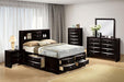 Zosimo Bed Black, Chrome, & Grey - Inland Furniture (San Bernardino, CA)