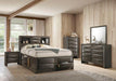 Zosimo Bed Black, Chrome, & Grey - Inland Furniture (San Bernardino, CA)