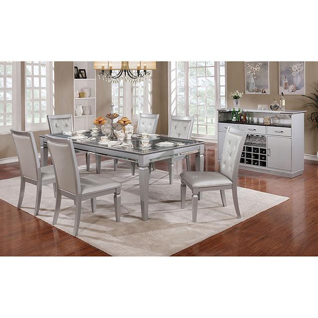 Alena Silver Dining Table - Inland Furniture (San Bernardino, CA)