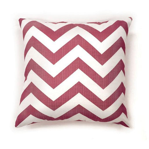 Zoe Red Chevron 18" X 18" Pillow, Red Chevron (2/CTN) - Inland Furniture (San Bernardino, CA)
