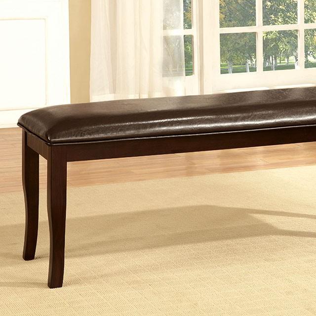 Woodside Dark Cherry/Espresso Bench - Inland Furniture (San Bernardino, CA)