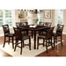 WOODSIDE II Dark Cherry/Espresso Counter Ht. Table w/ 18" Leaf - Inland Furniture (San Bernardino, CA)