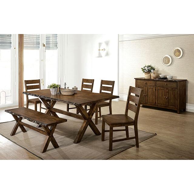 Woodworth Walnut Padded Side Chair (2/CTN) - Inland Furniture (San Bernardino, CA)