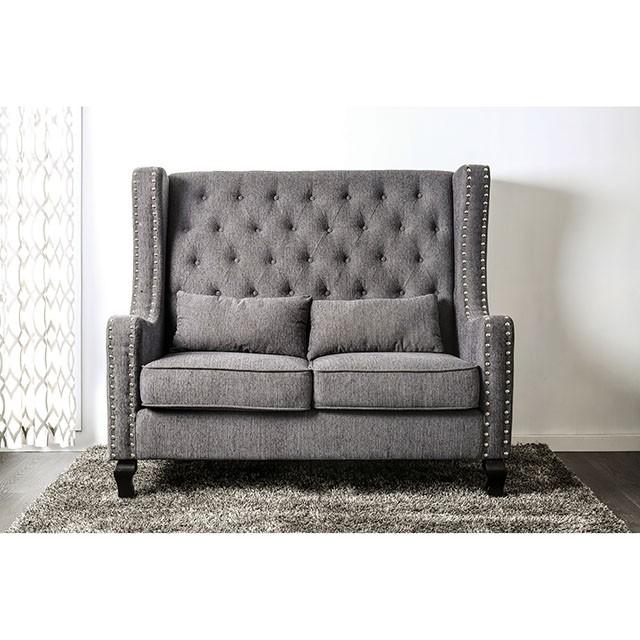 Alicante Love Seat Bench, Gray - Inland Furniture (San Bernardino, CA)