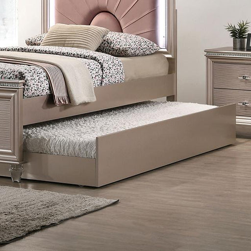 ALLIE Trundle Beige & Rose Gold - Inland Furniture (San Bernardino, CA)