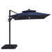 Xico 8 Ft Square Umbrella w/ Double Top w/ LED Light + 37" Large Base - Inland Furniture (San Bernardino, CA)