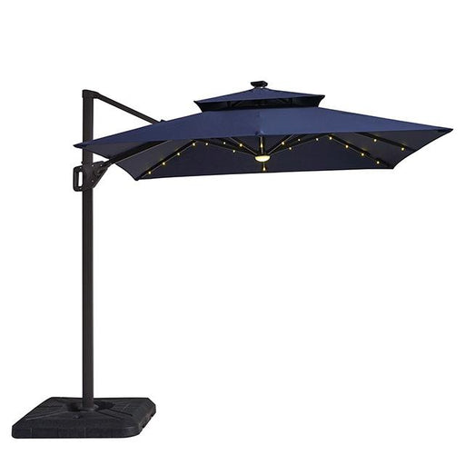 Xico 8 Ft Square Umbrella w/ Double Top w/ LED Light + 37" Large Base - Inland Furniture (San Bernardino, CA)