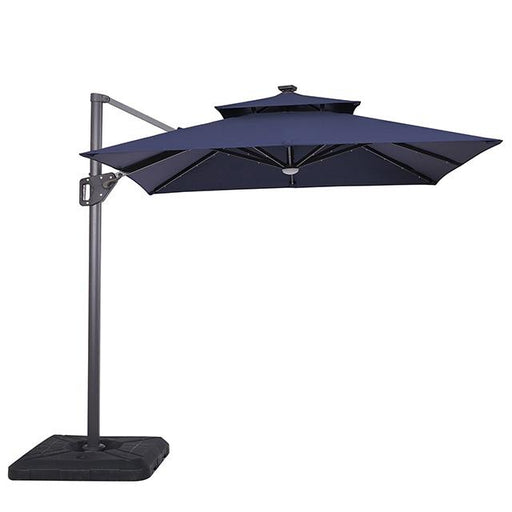 Xico 8 Ft Square Umbrella w/ Double Top w/ LED Light + 37" Large Base - Inland Furniture (San Bernardino, CA)