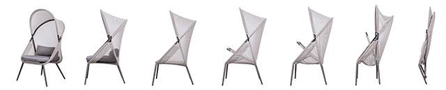 Alverta Foldable Chair Grey & Black (2/Ctn) - Inland Furniture (San Bernardino, CA)