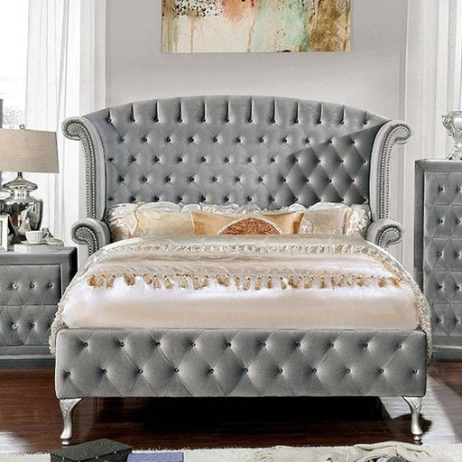 Alzir Bed Grey & Blue - Inland Furniture (San Bernardino, CA)