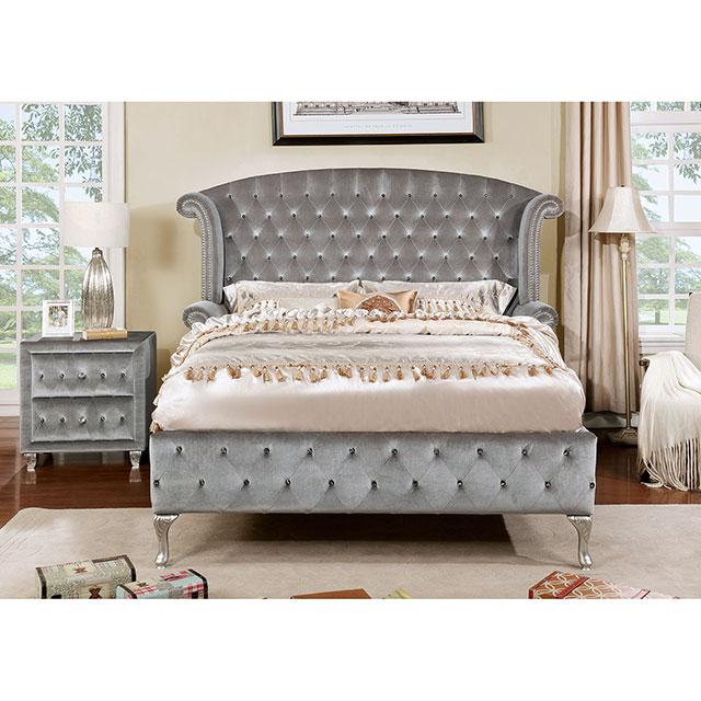 Alzir Gray & Black Queen & E.King Bed