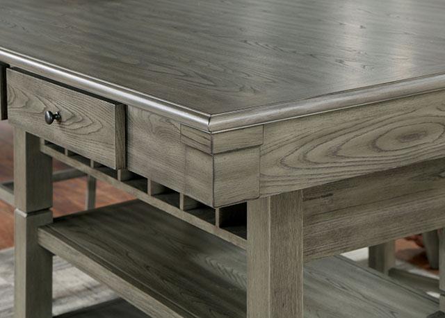 ANAYA Counter Ht. Table, Gray - Inland Furniture (San Bernardino, CA)