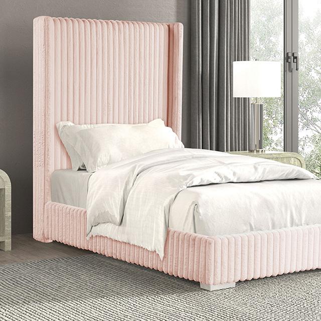 Cadwell Bed Black, Grey, Pink & White - Inland Furniture (San Bernardino, CA)