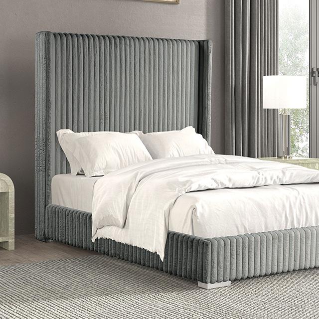 Cadwell Bed Black, Grey, Pink & White - Inland Furniture (San Bernardino, CA)