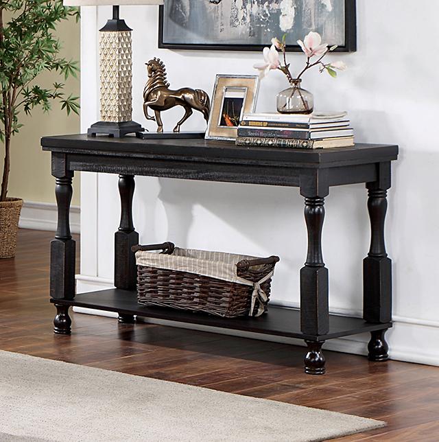 CALANDRA Sofa Table, Antique Black - Inland Furniture (San Bernardino, CA)