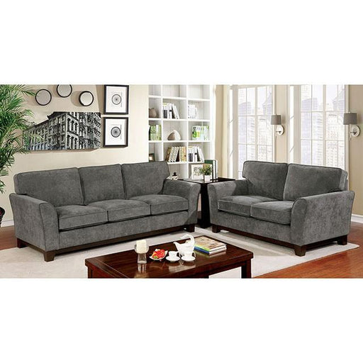 Caldicot Gray Love Seat - Inland Furniture (San Bernardino, CA)