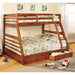 California II Cherry Twin/Full Bunk Bed w/ 2 Drawers Cherry, Walnut, Grey, &Oak - Inland Furniture (San Bernardino, CA)