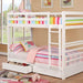 California Iv Black, Walnut, Gray, & White Twin/Twin Bunk Bed - Inland Furniture (San Bernardino, CA)