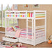 California Iv Black, Walnut, Gray, & White Twin/Twin Bunk Bed - Inland Furniture (San Bernardino, CA)