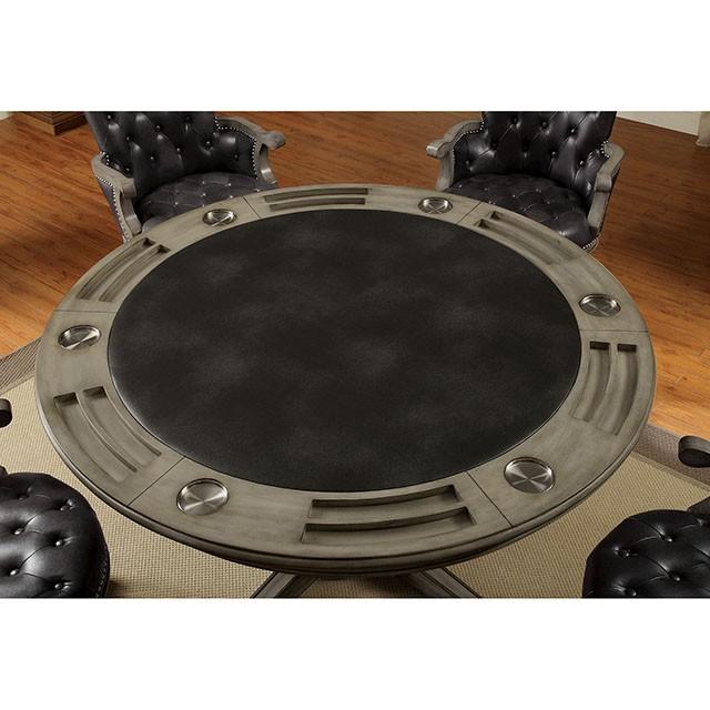 YELENA Gray Game Table - Inland Furniture (San Bernardino, CA)